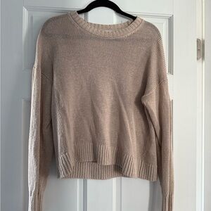 Madewell Women's Light Tan Crew Neck Sweater